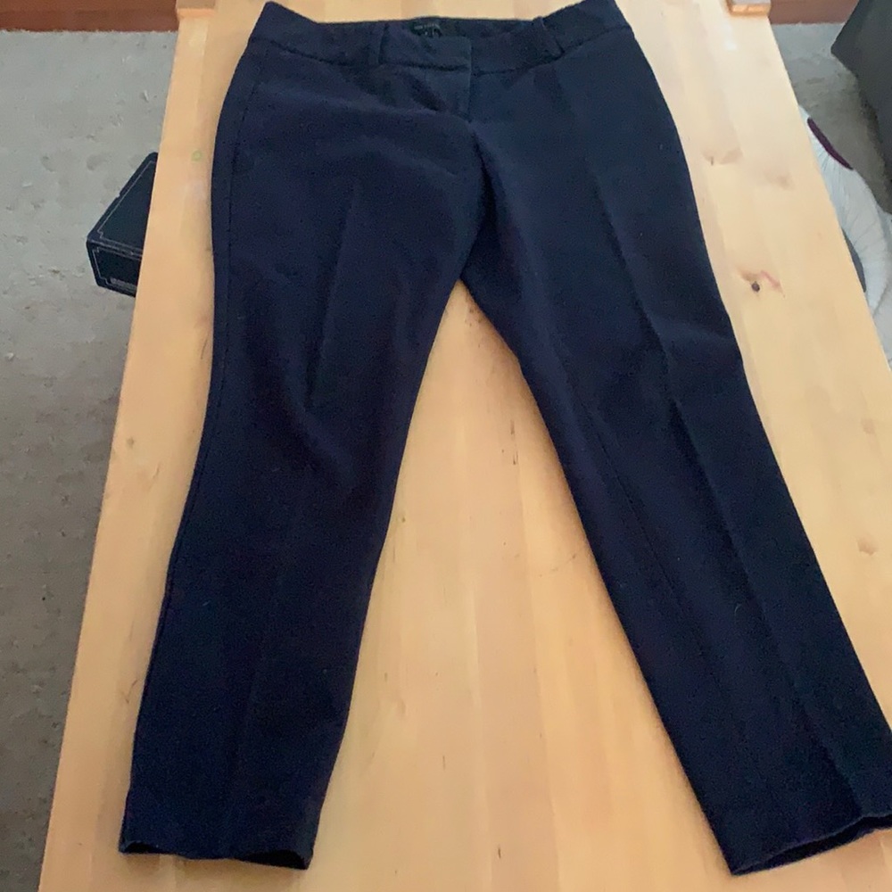 ann taylor black skinny suit pants